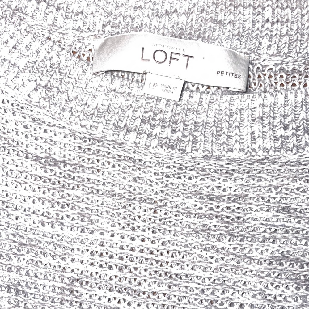 Loft Raglan Oatmeal Slub Sweater - Picture 5 of 8